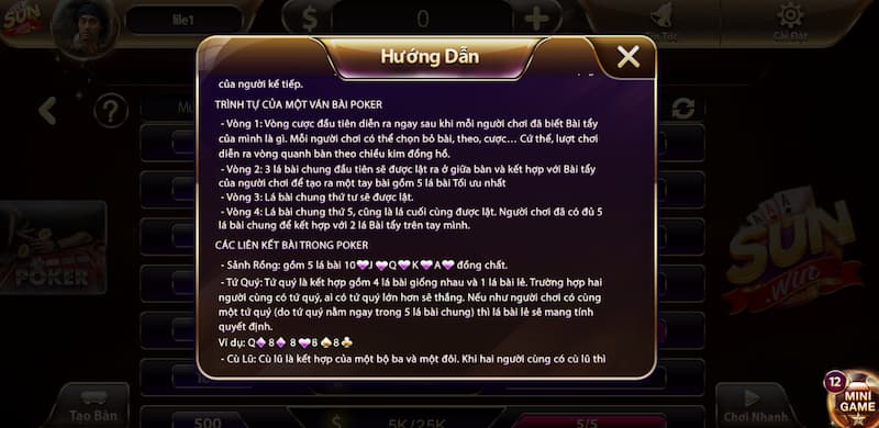 Hướng dẫn chơi Poker chi tiết trong từng vòng cược